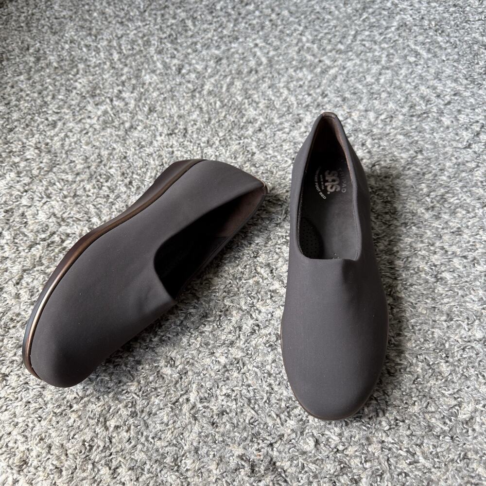 SAS Shoes Women's Bliss Brown Slip On Shoe Wedge Comfort Size 9 W New